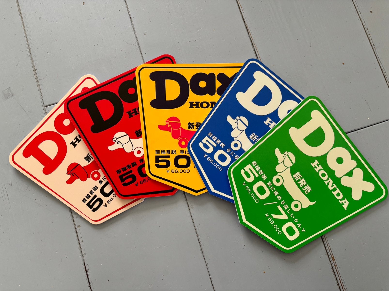 Honda Dax dealer bordjes (st50 monkey ss50 benly), Ophalen of Verzenden, Nieuw, Transport
