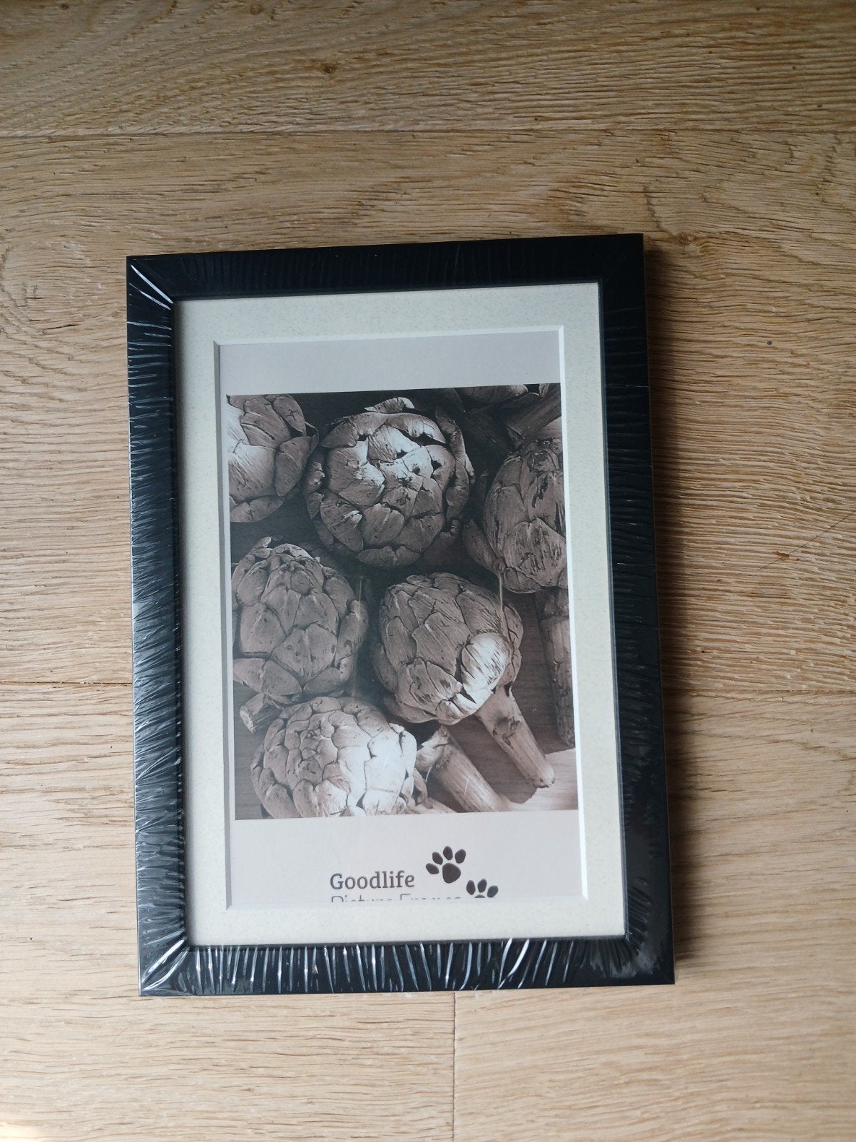 Fotolijst + passepartout uitsnede 21x13 cm, Ophalen of Verzenden, Fotolijst