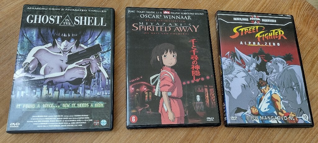 3 DVD’s - anime / animatie (6euro/stuk), Cd's en Dvd's, Alle leeftijden, Ophalen of Verzenden, Zo goed als nieuw