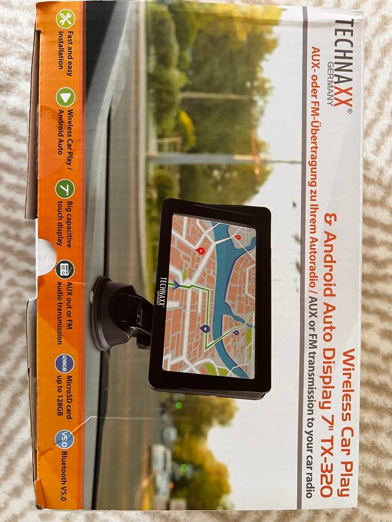 Technaxx Wireless Car Play & Android Auto Display 7" TX-320, Ophalen of Verzenden, Zo goed als nieuw