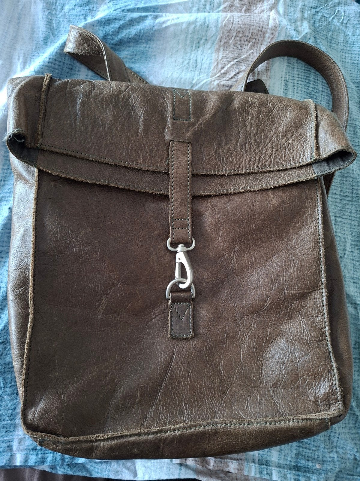 Cowboysbag Doral, leren rugzak, grijs, Overige merken, Gebruikt, 25 tot 40 cm, Ophalen of Verzenden