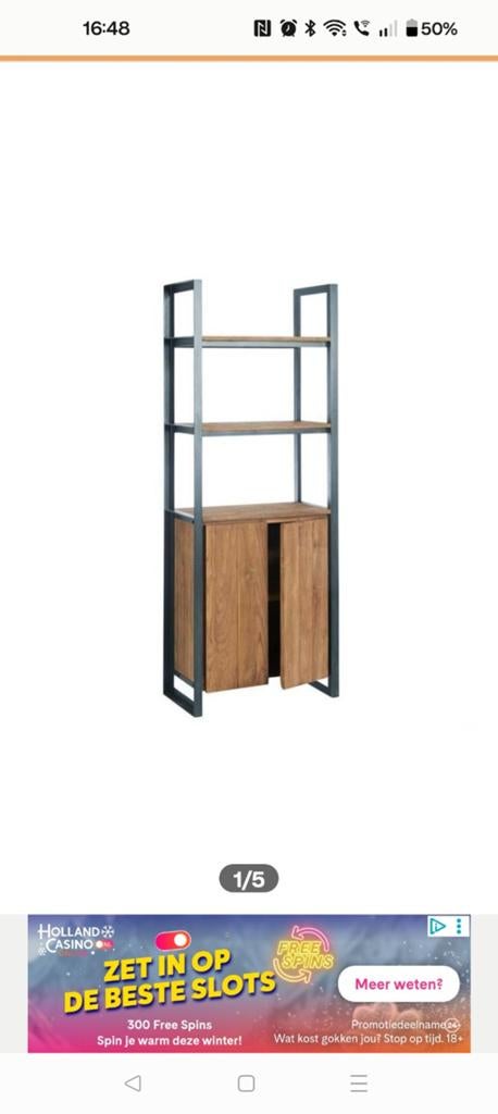 D-bodhi kast, Huis en Inrichting, Kasten | Boekenkasten, Ophalen, Teakhout, Zo goed als nieuw, 150 tot 200 cm