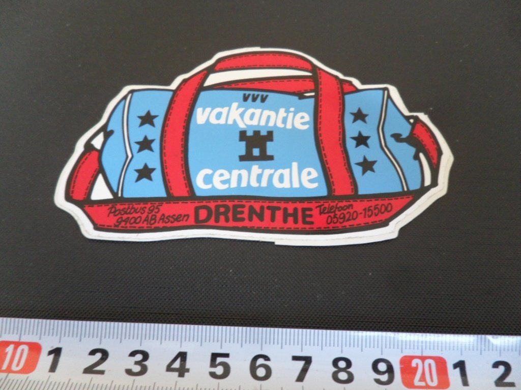 sticker VVV vakantie centrale drenthe assen, Ophalen, Zo goed als nieuw