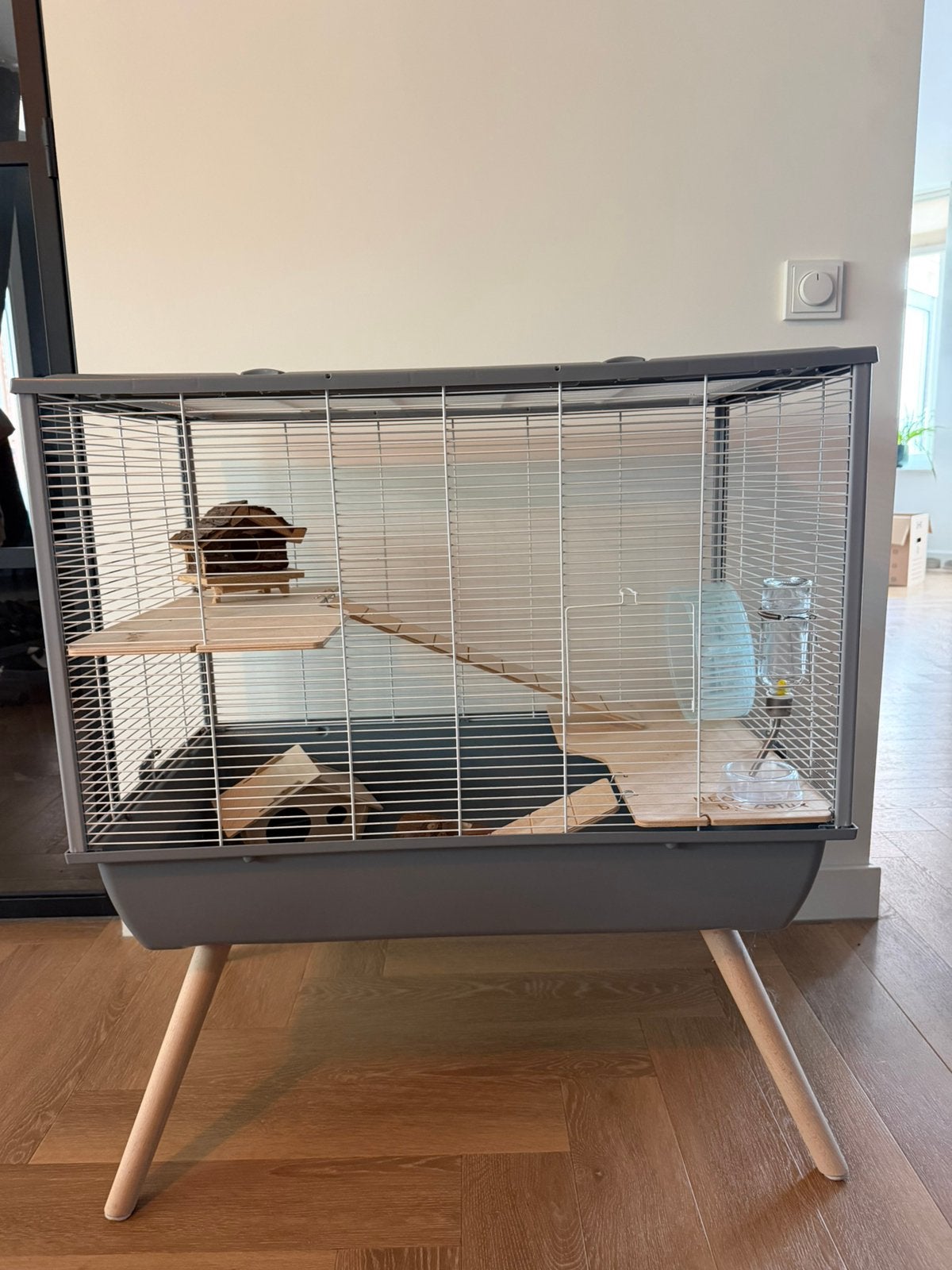 Grote knaagdieren (hamster) kooi Zolux Neo grijs, Ophalen, Kooi, Gebruikt, 60 tot 90 cm