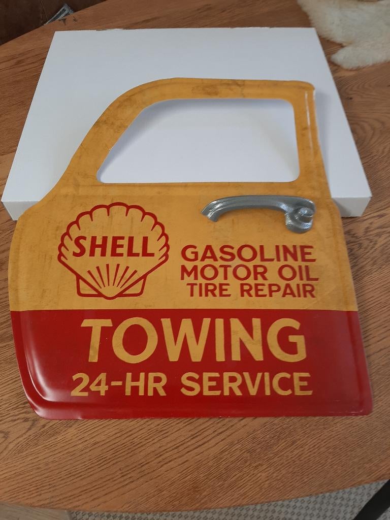 Shell Towing metalen decoratief bord - Reclamebord - Metaal, Verzamelen, Reclamebord, -, -, Nieuw