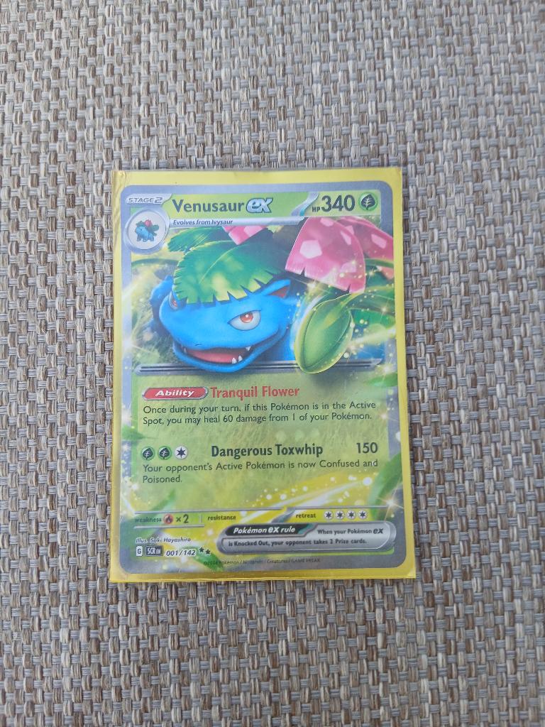 Pokémon Venusaur EX 001/142 Stellar Crown NM, Ophalen, Nieuw, Losse kaart, Foil