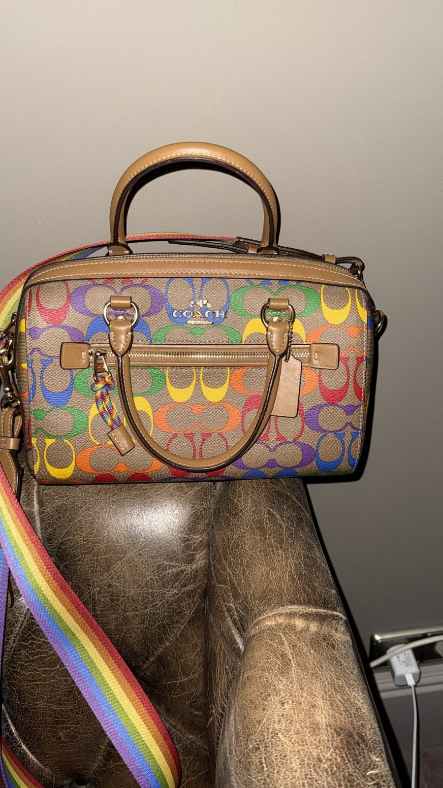 Coach Rainbow ️‍ Handtas - Zo goed als nieuw, Ophalen of Verzenden, Zo goed als nieuw, Overige kleuren, Handtas