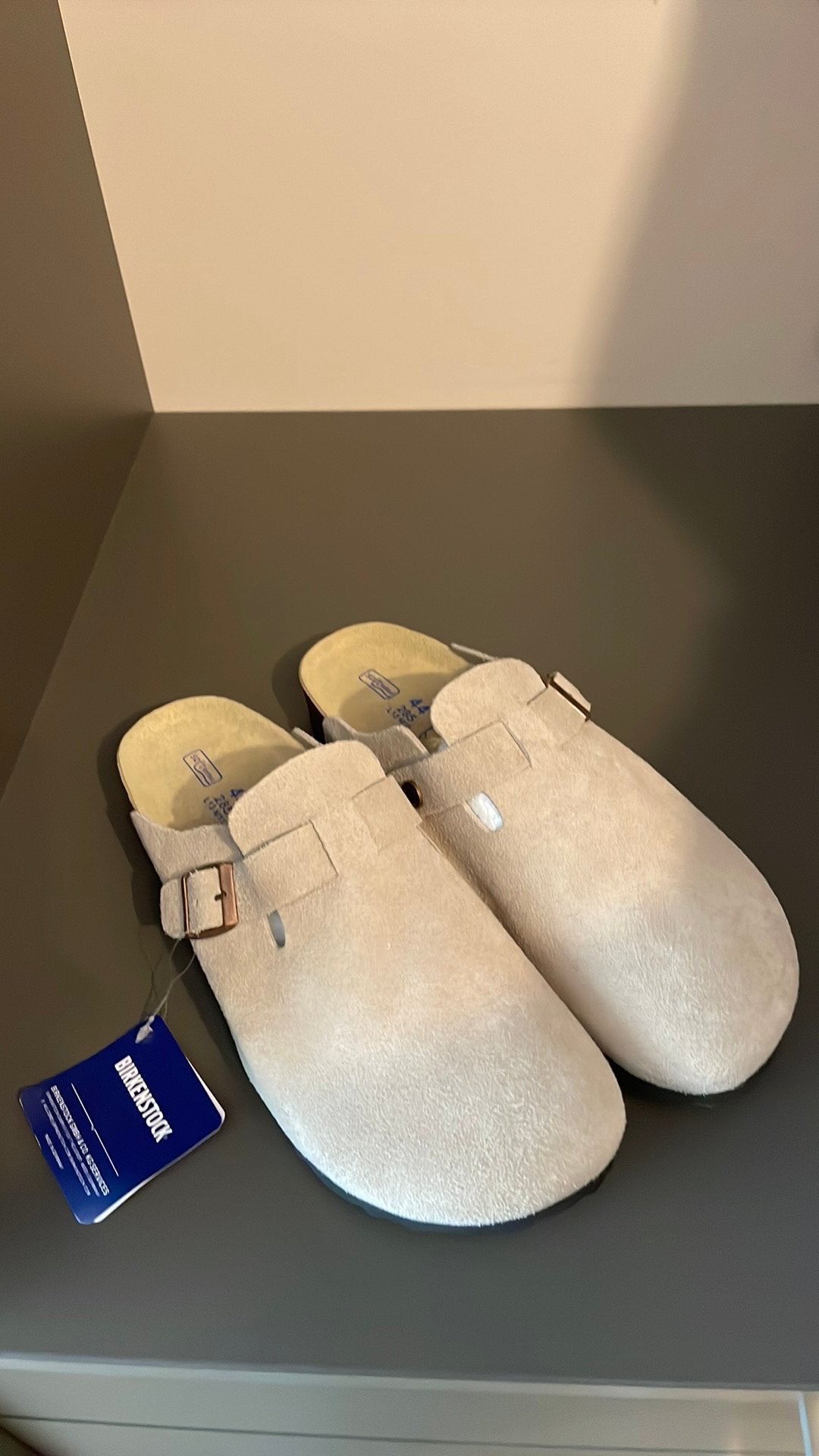 Birkenstock Boston Taupe, Sandalen, Overige kleuren, Nieuw, Ophalen of Verzenden