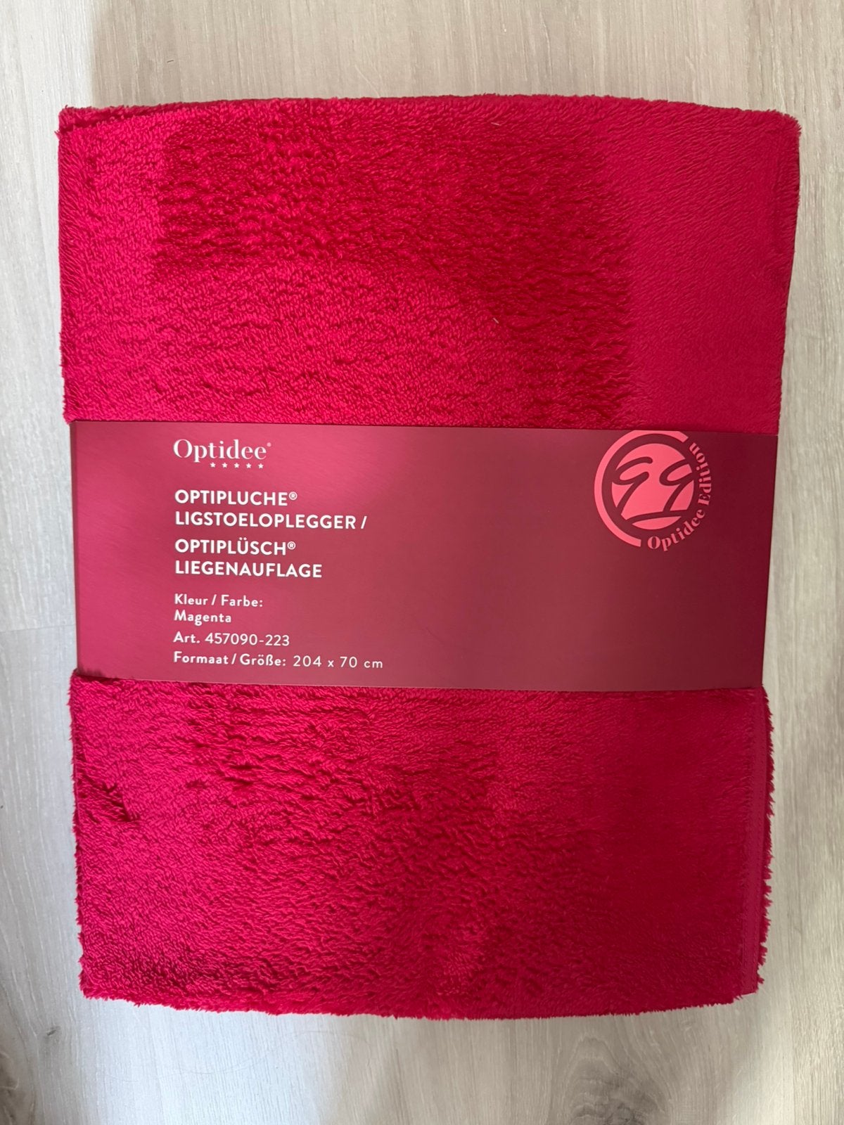 Optidee Optipluche ligstoeloplegger magenta, Huis en Inrichting, Slaapkamer | Beddengoed, Ophalen of Verzenden, Nieuw, Eenpersoons