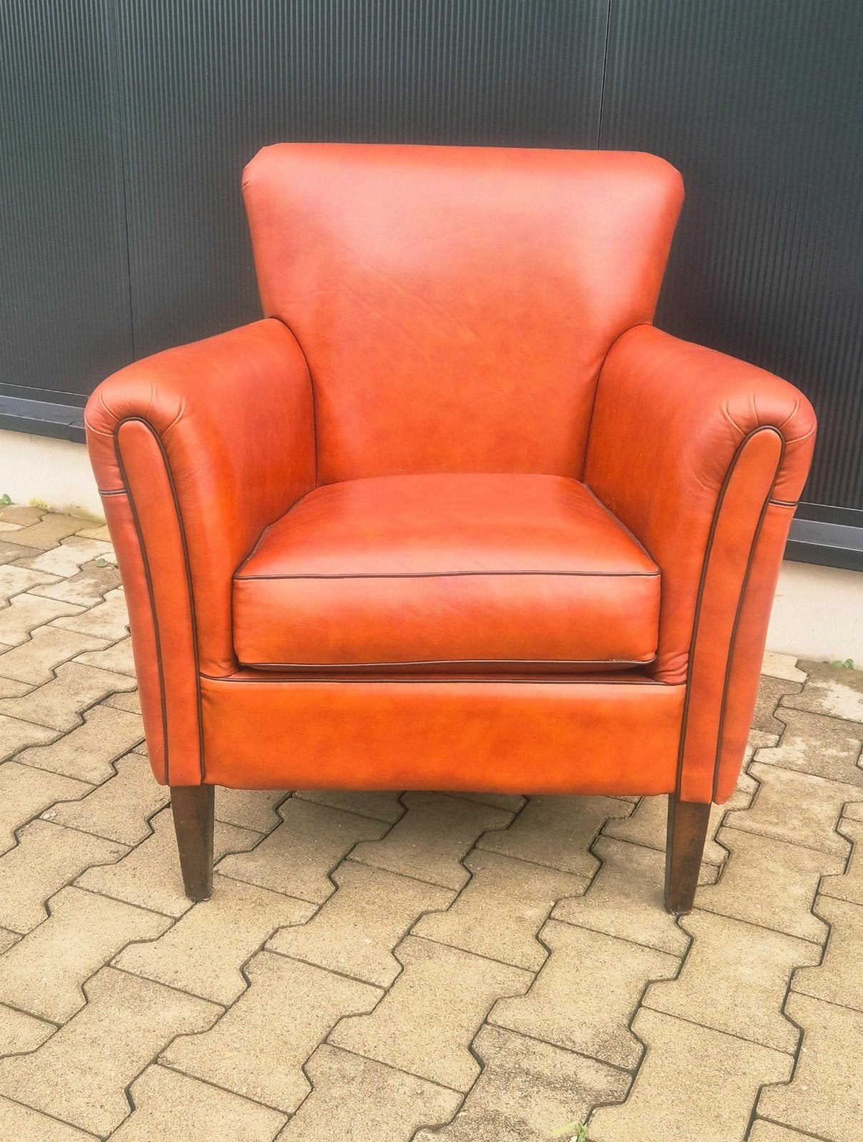 Runderleren fauteuil, Ophalen of Verzenden