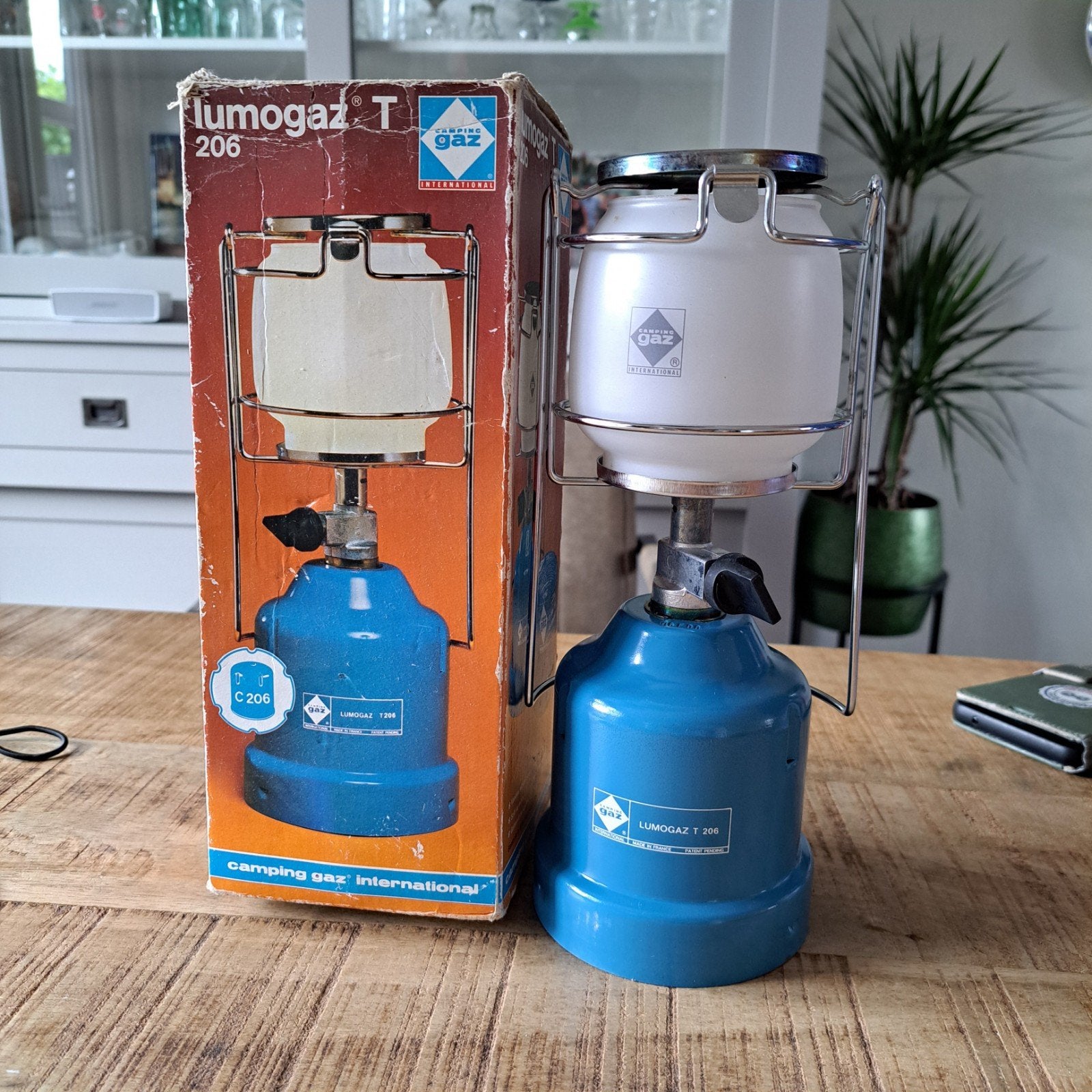Vintage Lumogaz T 206 Camping Gaz International Lamp, Ophalen of Verzenden, Zo goed als nieuw