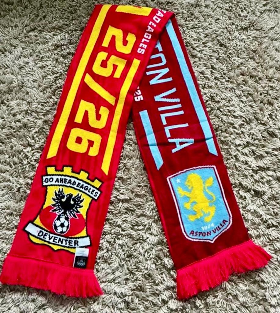 Go ahead eagles - Aston Villa Sjaal, Ophalen of Verzenden, Nieuw, Overige binnenlandse clubs, Vaantje of Sjaal