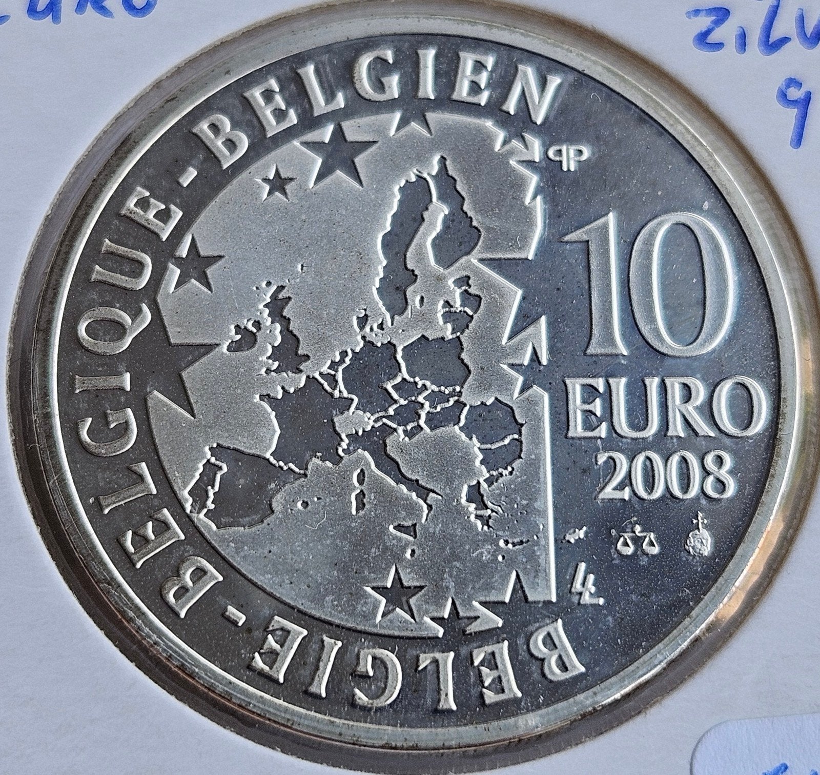 België 10 Euro 2008 Zilver, Zilver, België, Ophalen of Verzenden, 10 euro