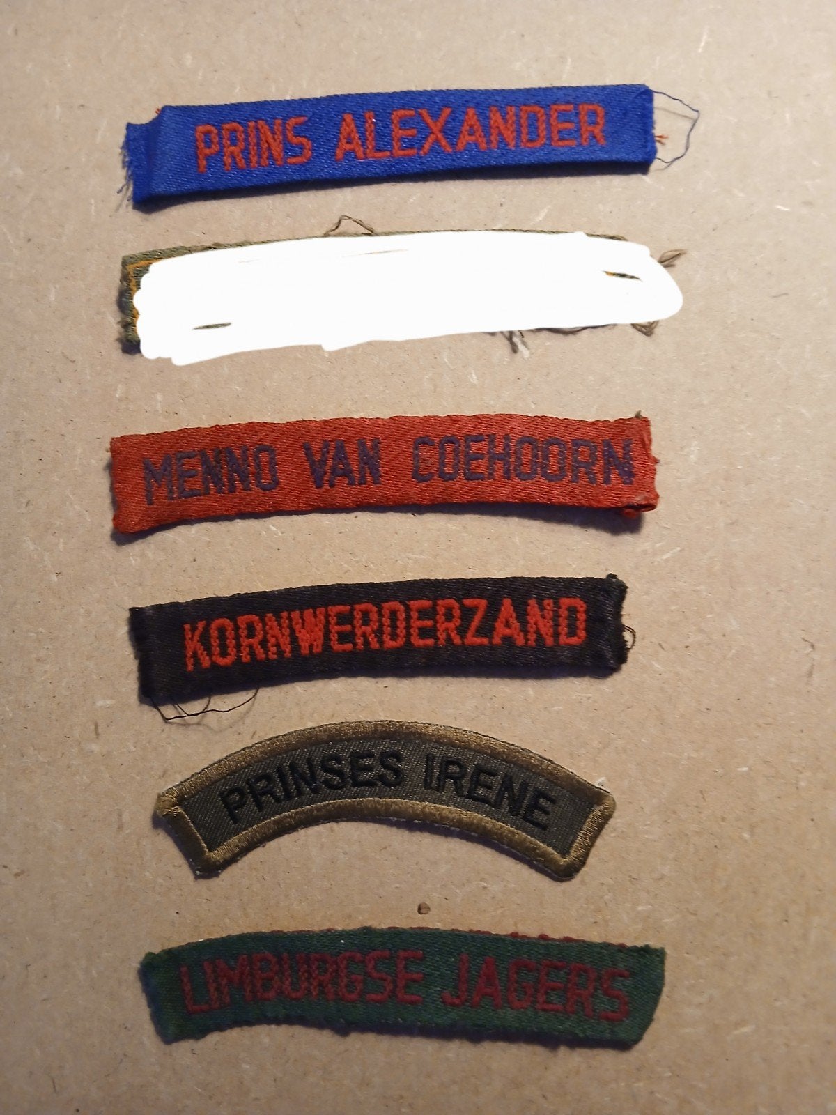 straatnamen,  € 4 per stuk, Ophalen of Verzenden, Landmacht, Nederland, Embleem of Badge
