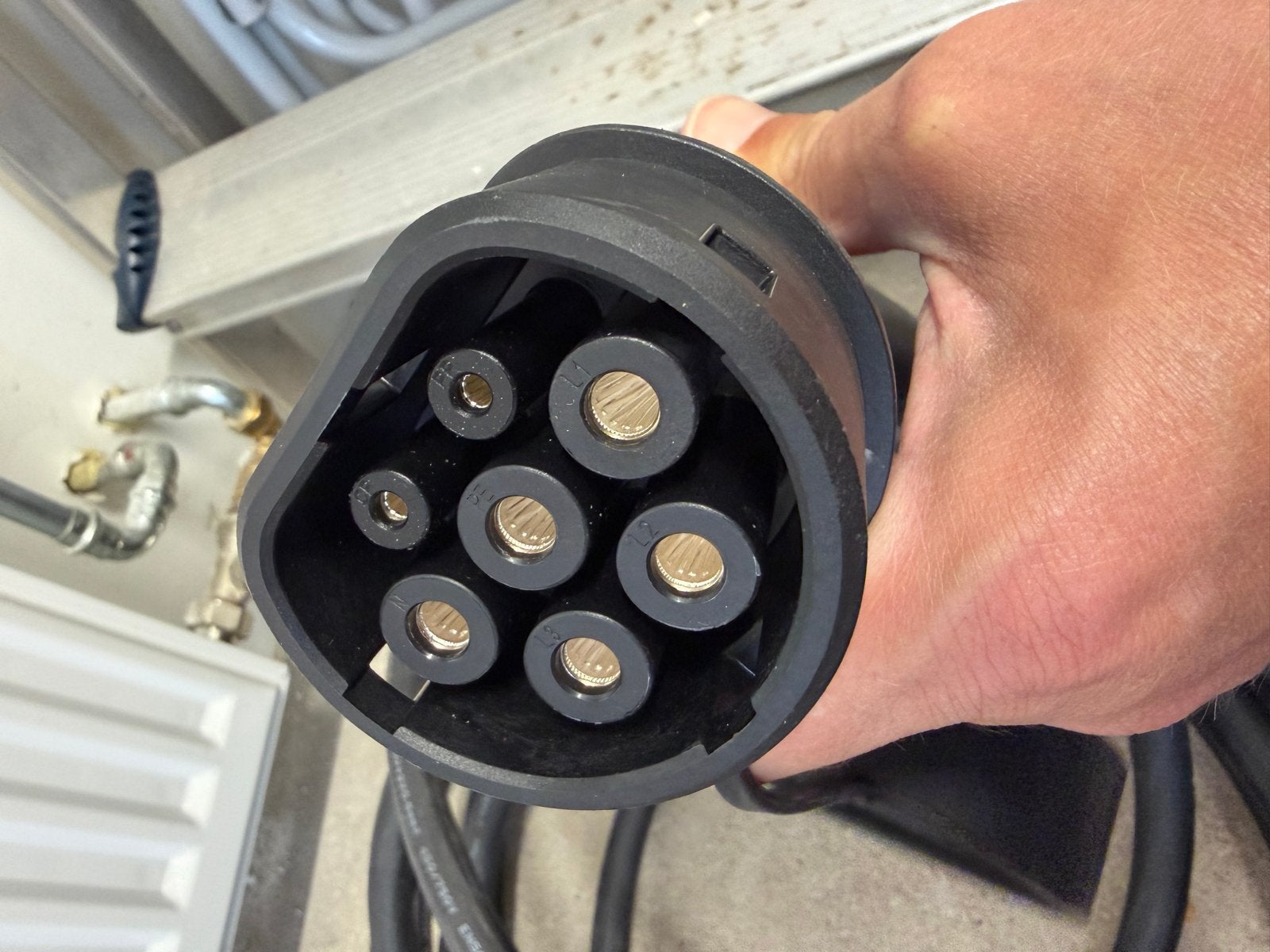 Laadkabel Type 2, 32A, 480V AC, 5meter lang, 3P+N+PE, IP55, Ophalen, Zo goed als nieuw, Laadkabel