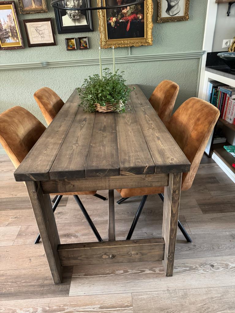 Prijsverlaging > €290 Gloednieuwe robuuste houten eettafel, Huis en Inrichting, Tafels | Eettafels, Ophalen, 100 tot 150 cm, 50 tot 100 cm