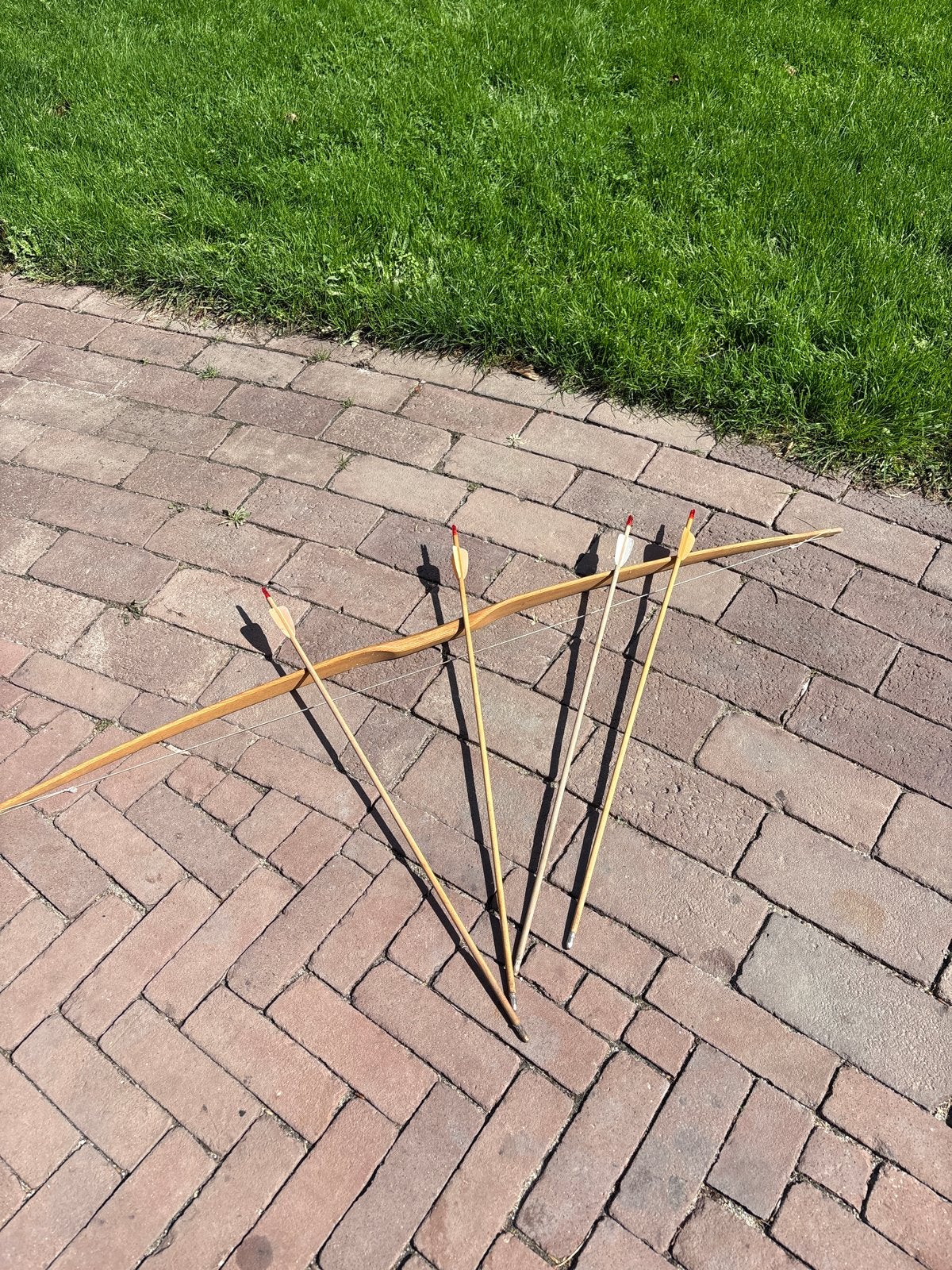Houten pijl en boog set voor beginners, Sport en Fitness, Ophalen of Verzenden, Gebruikt, Longbow