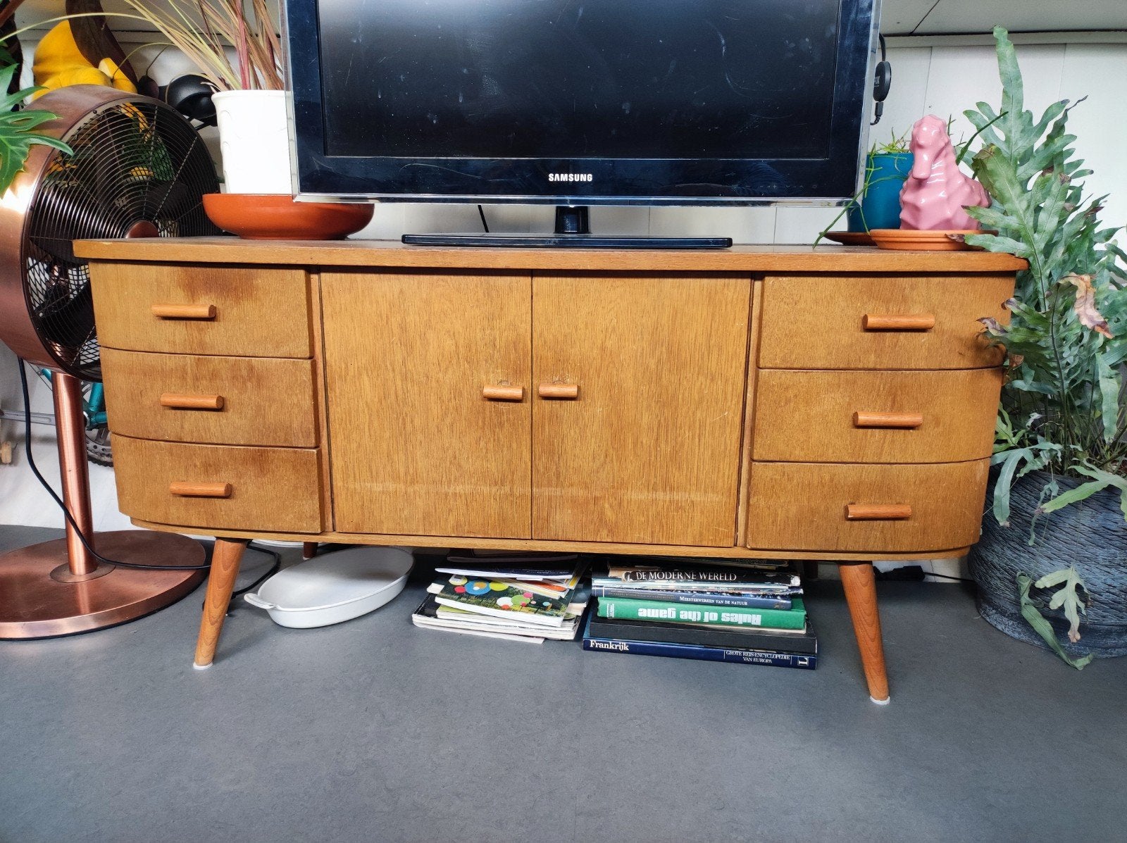 Jaren 50 dressoir, Ophalen of Verzenden, Gebruikt, 25 tot 50 cm