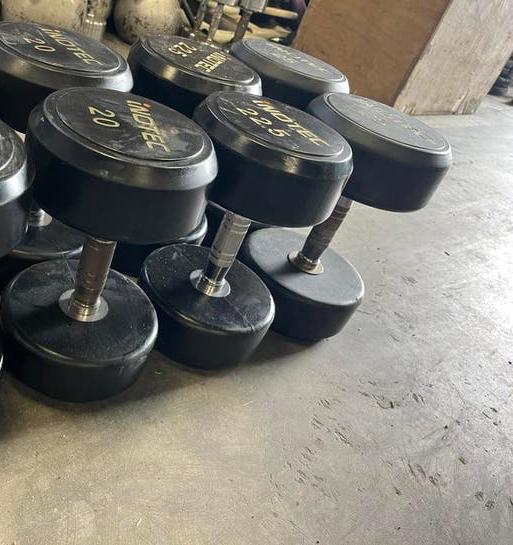 Inotec rubberen dumbbells 20-25 kg  gewichten, Ophalen, Dumbbell, Gebruikt, Inotec