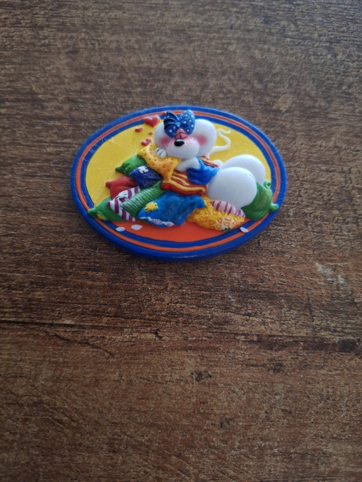 Diddl magneet - Diddlina op kussens, Verzamelen, Ophalen of Verzenden, Diddlina, Gebruikt, Overige typen