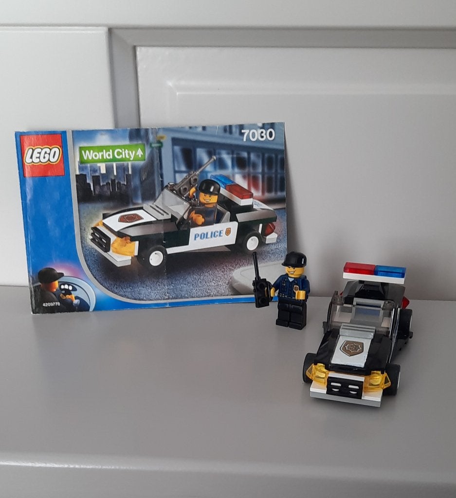 LEGO WORLD CITY  7030 POLITIE PATROUILLEWAGEN SQUAD CAR, Lego, Ophalen of Verzenden, Complete set, Inclusief instructies