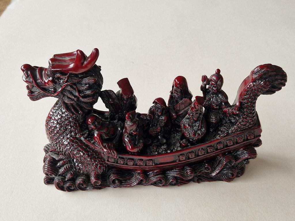 Vintage drakenboot met 7 goden., Ophalen of Verzenden, Gebruikt