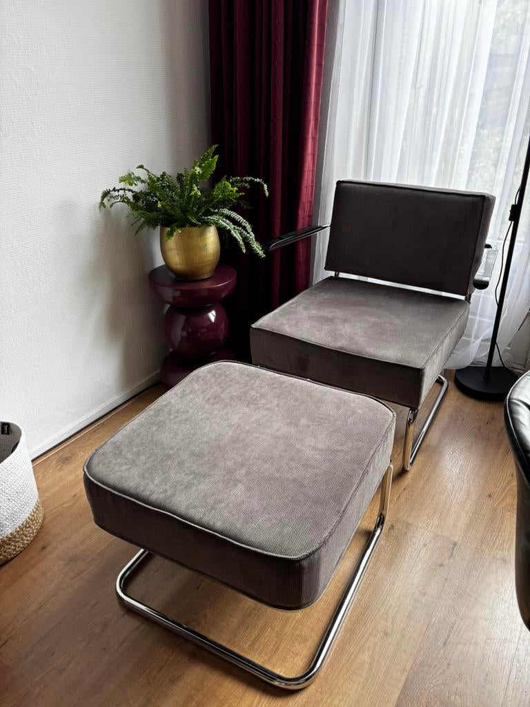 Zuiver Ridge Lounge stoel, Ophalen of Verzenden, Zo goed als nieuw, Eenpersoons