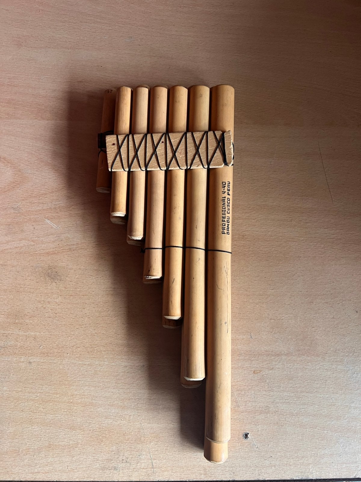 Professionele Panfluit - Bamboe Cusco Peru, Muziek en Instrumenten, Ophalen of Verzenden, Zo goed als nieuw, Houtblazer