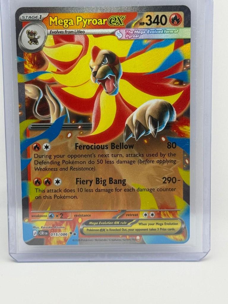 Mega Pyroar ex #15 Pokemon Chaos Rising, Verzenden, Nieuw, Losse kaart, Foil