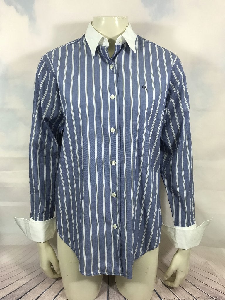 Ralph Lauren, Lauren  gestreepte blouse maat 4/34 (3C8)