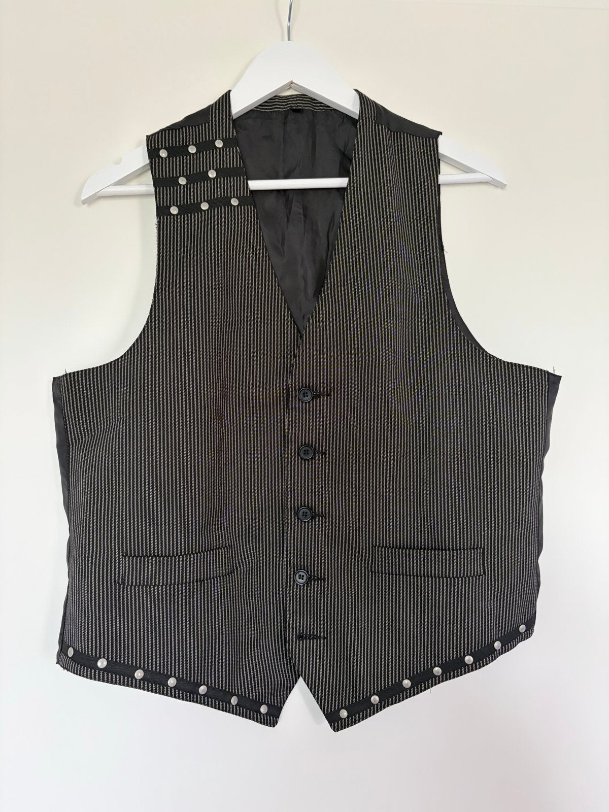 Gestreept heren gilet met studs - Maat L/XL, Ophalen of Verzenden, Zo goed als nieuw