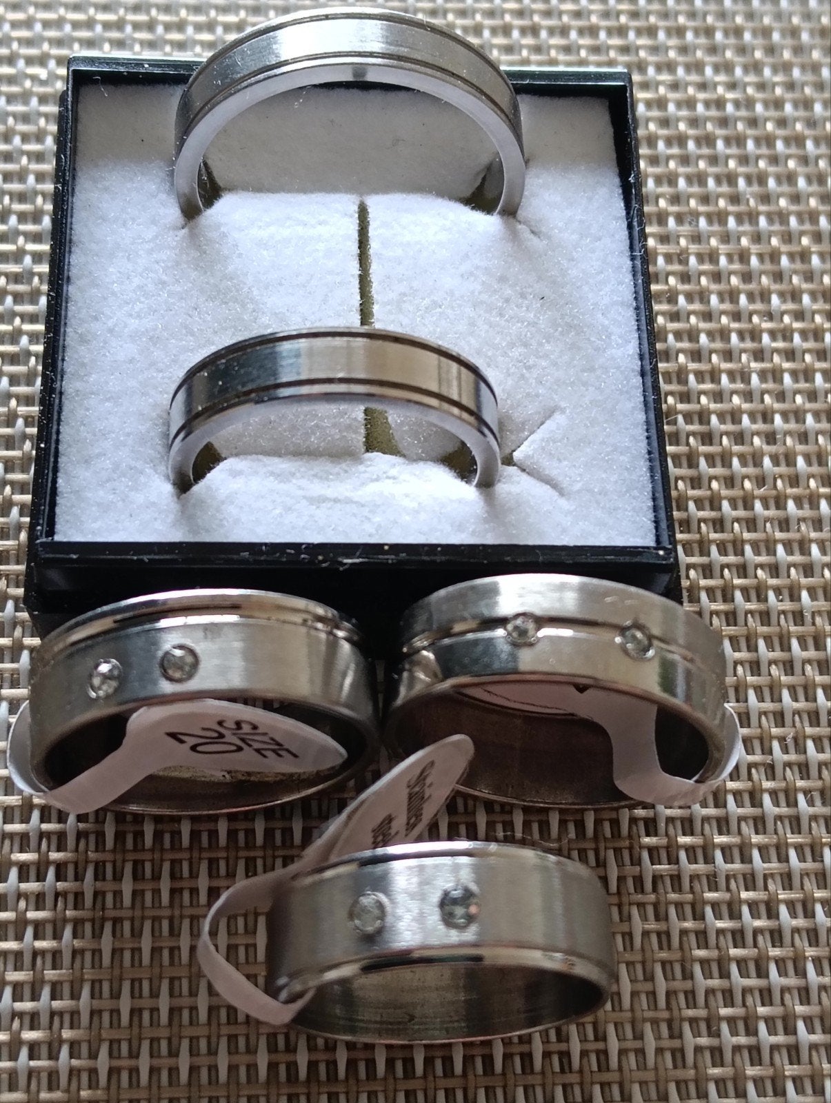 Vriendschapsringen RVS - Maat 20 - Inclusief doosje, Sieraden, Tassen en Uiterlijk, 20 of groter, IJzer of Staal, Nieuw, Ophalen of Verzenden