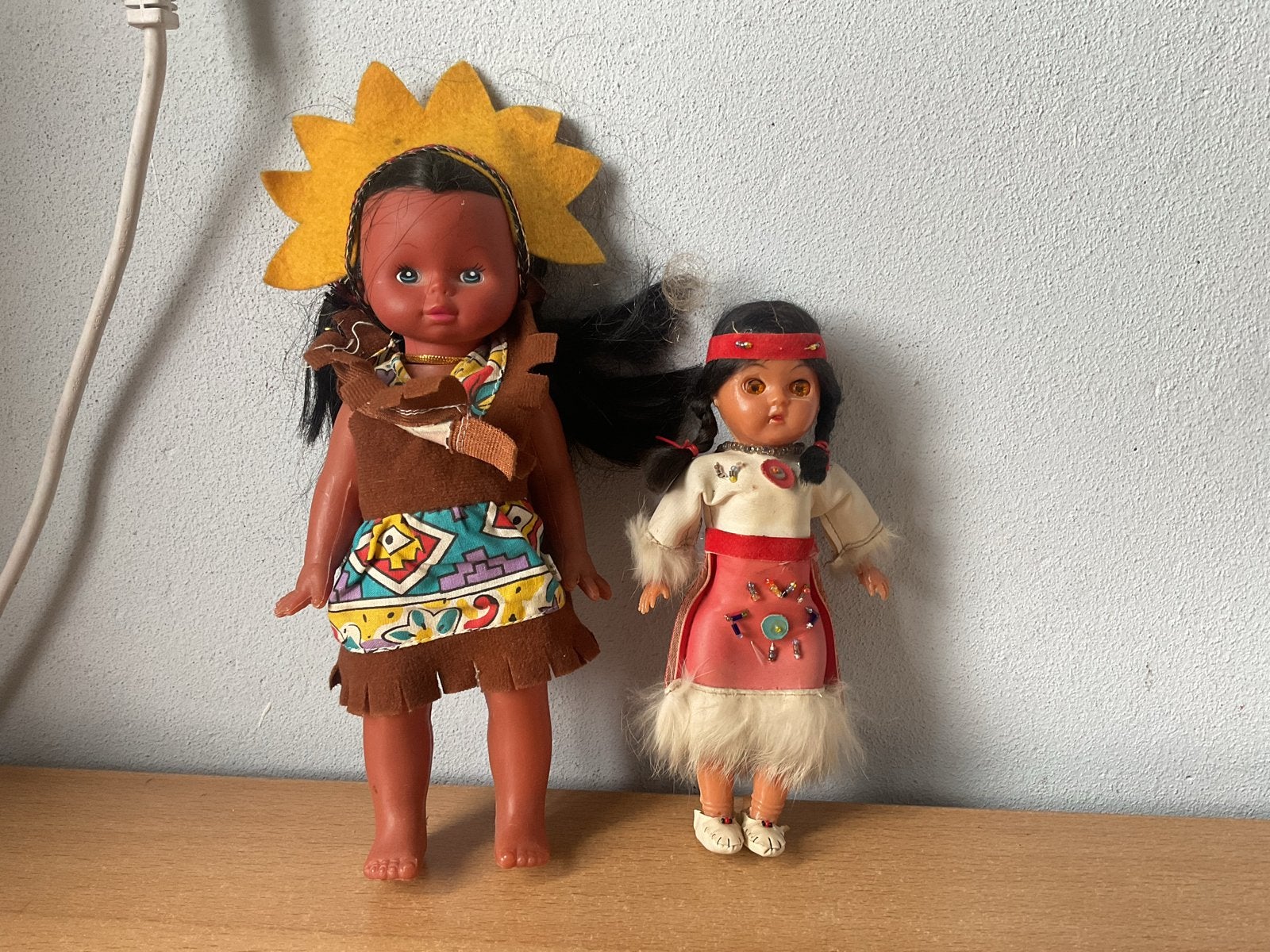 Vintage Indianen poppen set - 2 stuks, Ophalen of Verzenden, Gebruikt, Overige typen