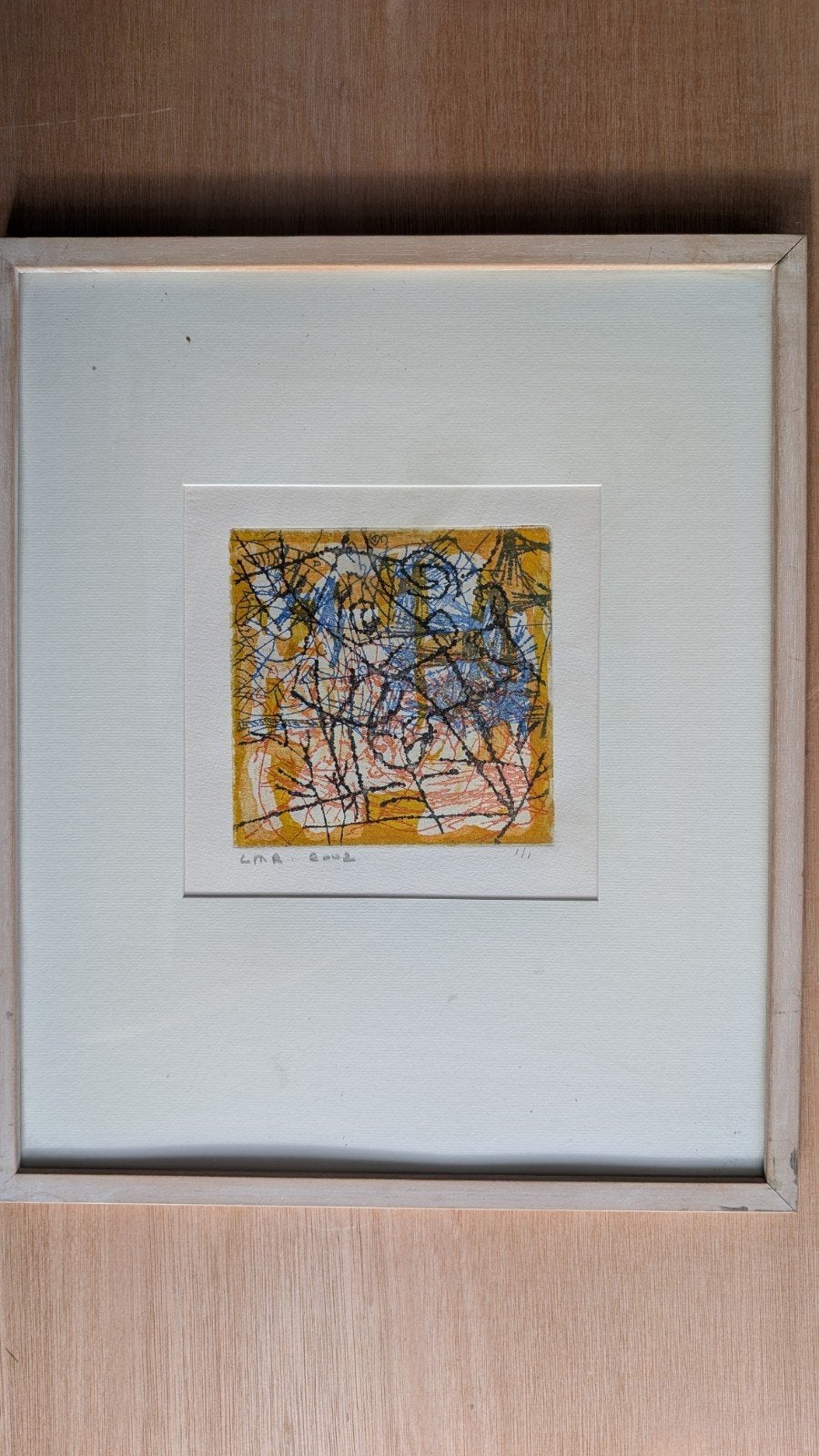 Marlies Rekers - Ets-aquatint "Gevangen in het spinsel", Ophalen, Ets, Ingelijst, 2000 tot heden
