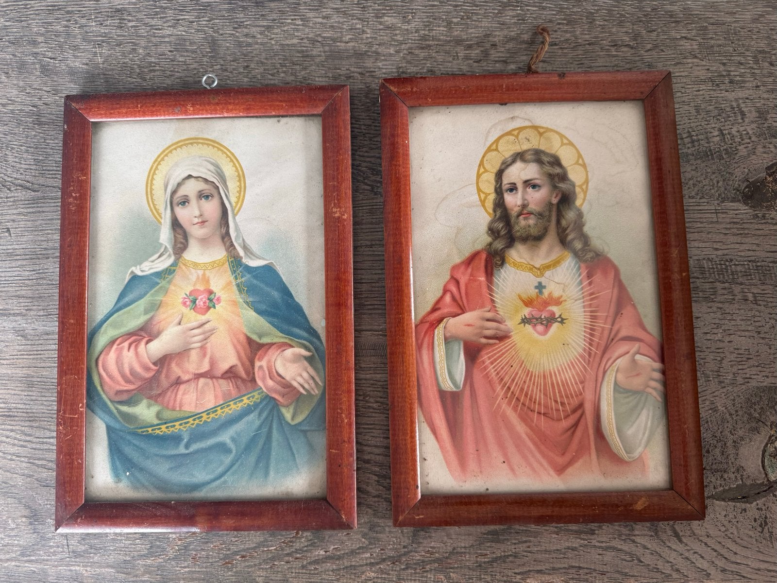 Vintage religieuze prenten: Maria en Jezus, Ophalen of Verzenden