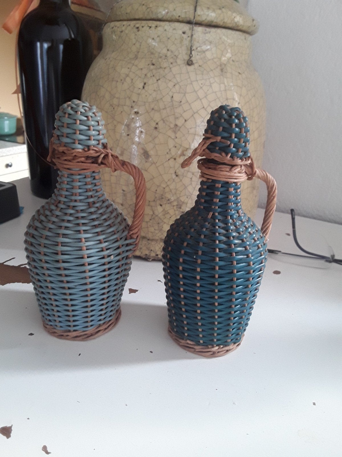 Decoratieve rotan potjes - set van 2, Ophalen