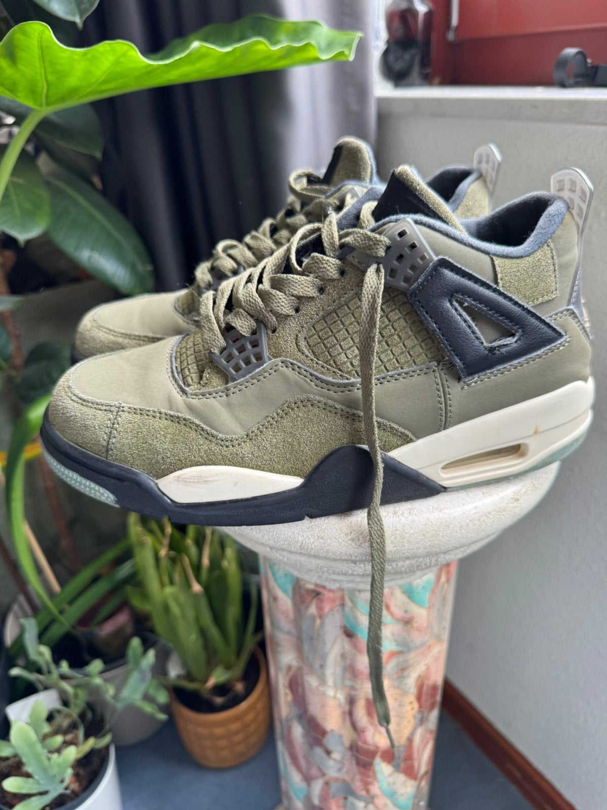 Air Jordan 4 Retro SE Craft GS Medium Olive size 40, Kleding | Heren, Verzenden, Zo goed als nieuw, Overige kleuren