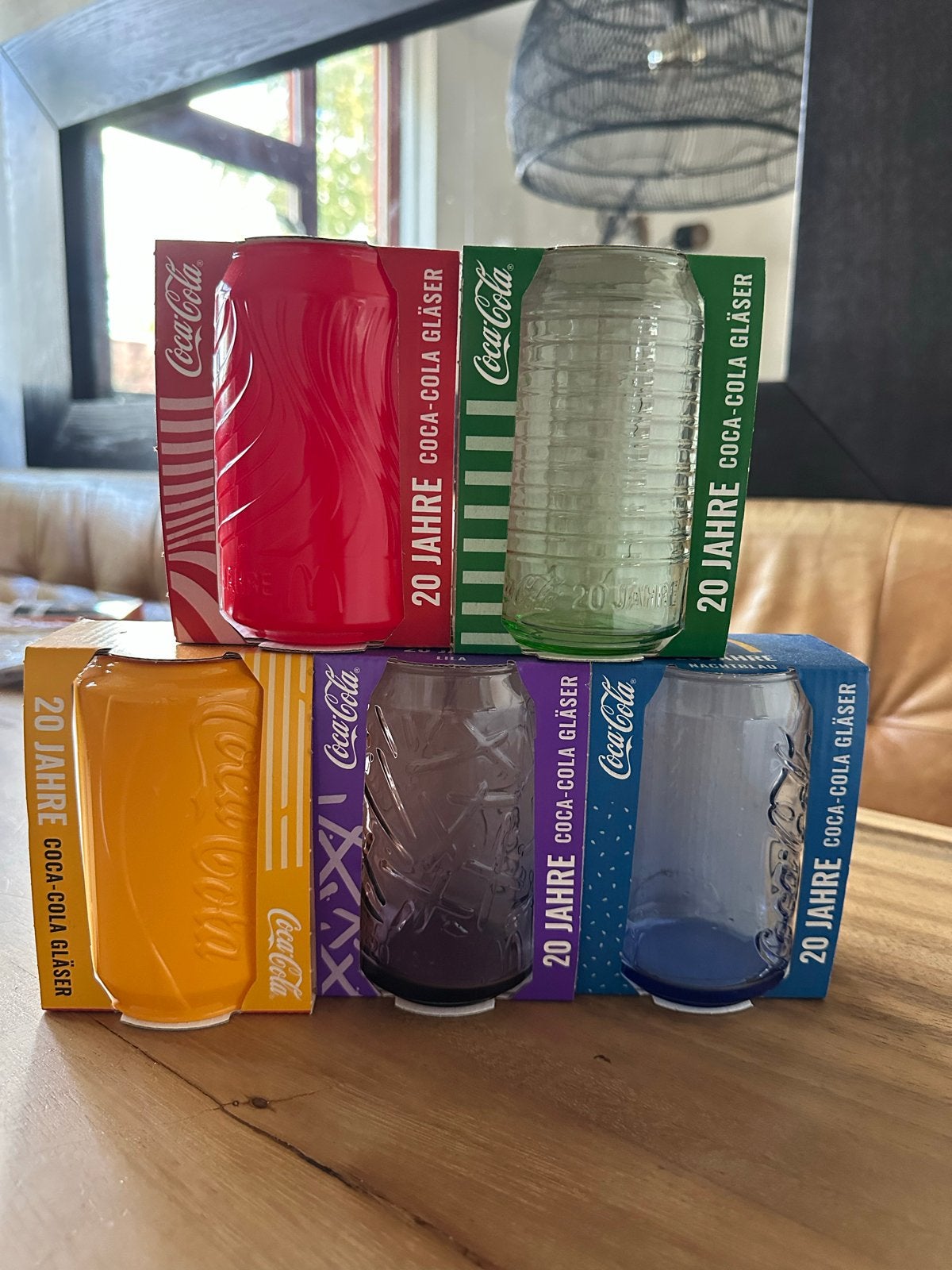 *NIEUW* Coca-Cola glazen set - 20 jaar jubileum editie, Verzamelen, Ophalen, Nieuw, Gebruiksvoorwerp