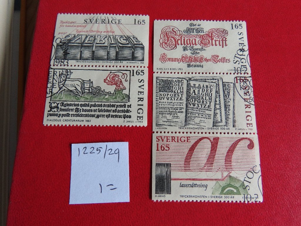zweden 1225/29, Ophalen of Verzenden, Zweden, Gestempeld