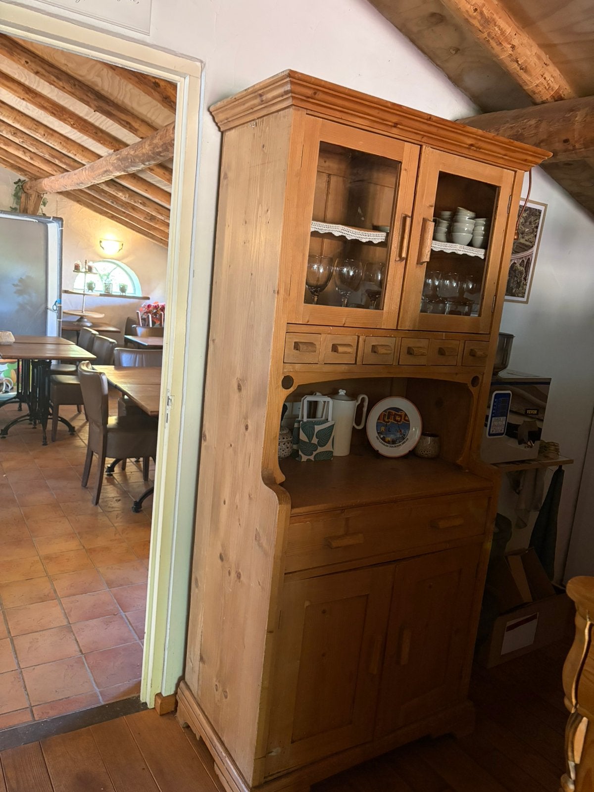 Grenen buffetkast, Ophalen, Gebruikt, 50 tot 100 cm, 150 tot 200 cm