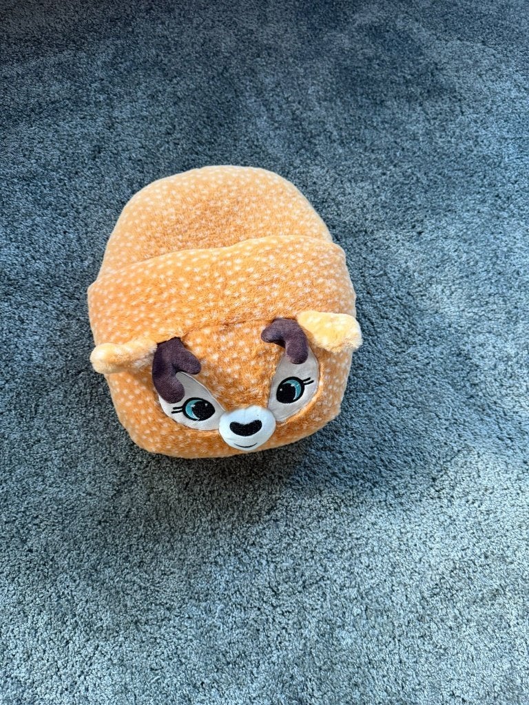 Schattige pluche hertenpantoffels / voetenwarmer, Sokken en Kniesokken, Ophalen of Verzenden, Overige maten, Oranje