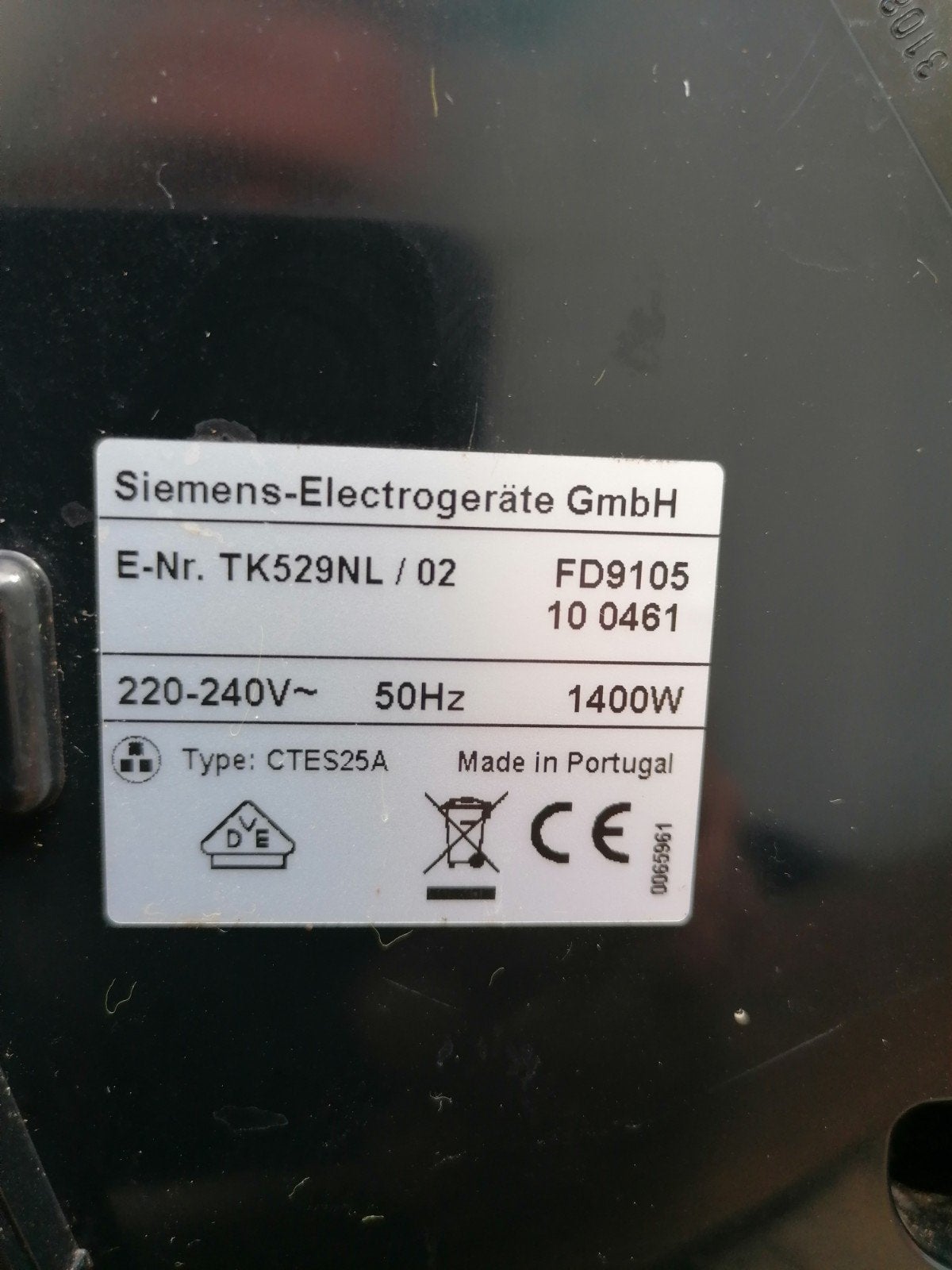 Siemens Surpresso Compact Pure Black Koffiebonen Machine, Witgoed en Apparatuur, Ophalen, Koffiemachine, Koffiebonen