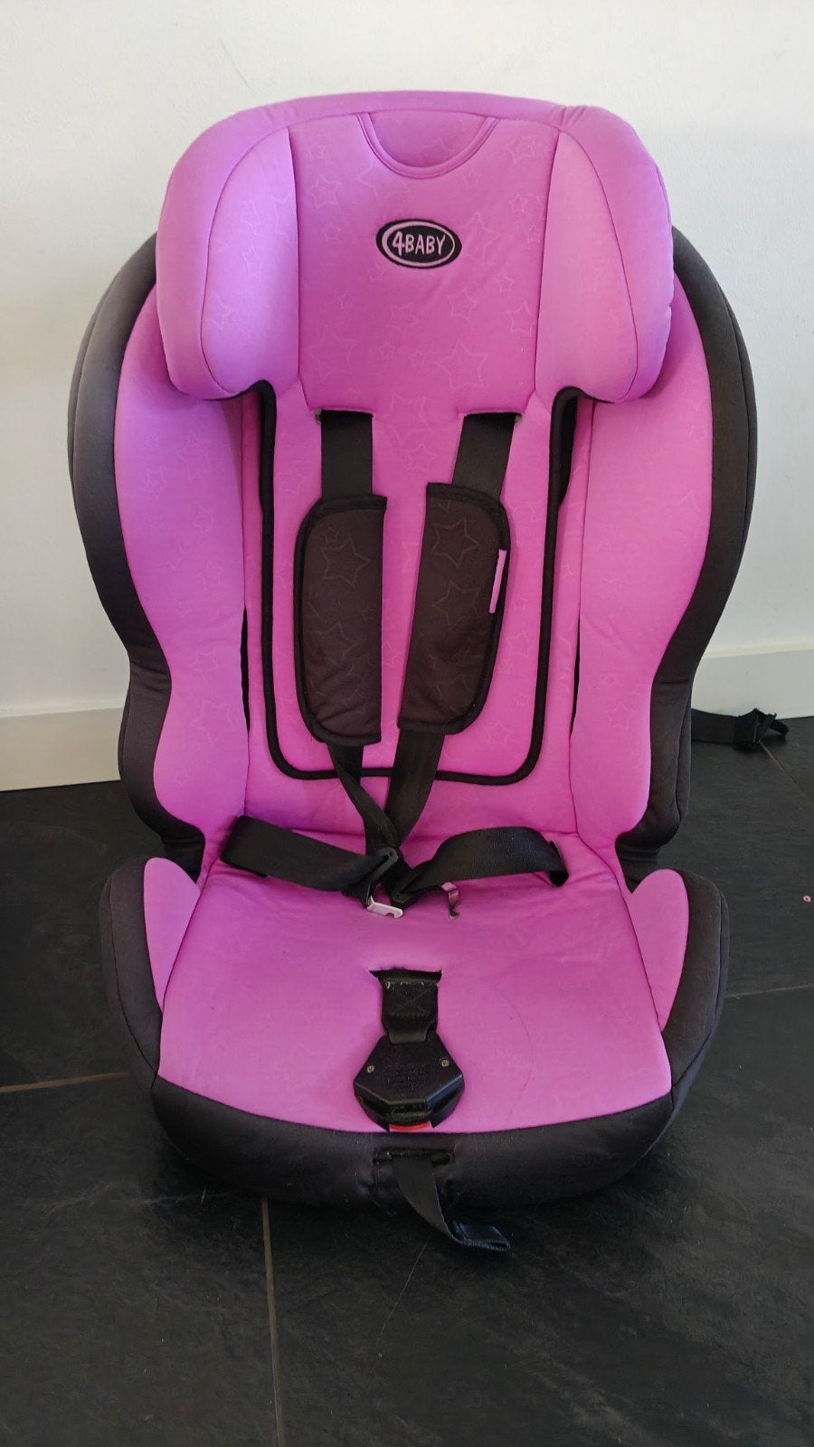 4BABY Star-Fix autostoel roze/zwart, 9-36 kg, Ophalen, Overige merken, Zijbescherming, Isofix