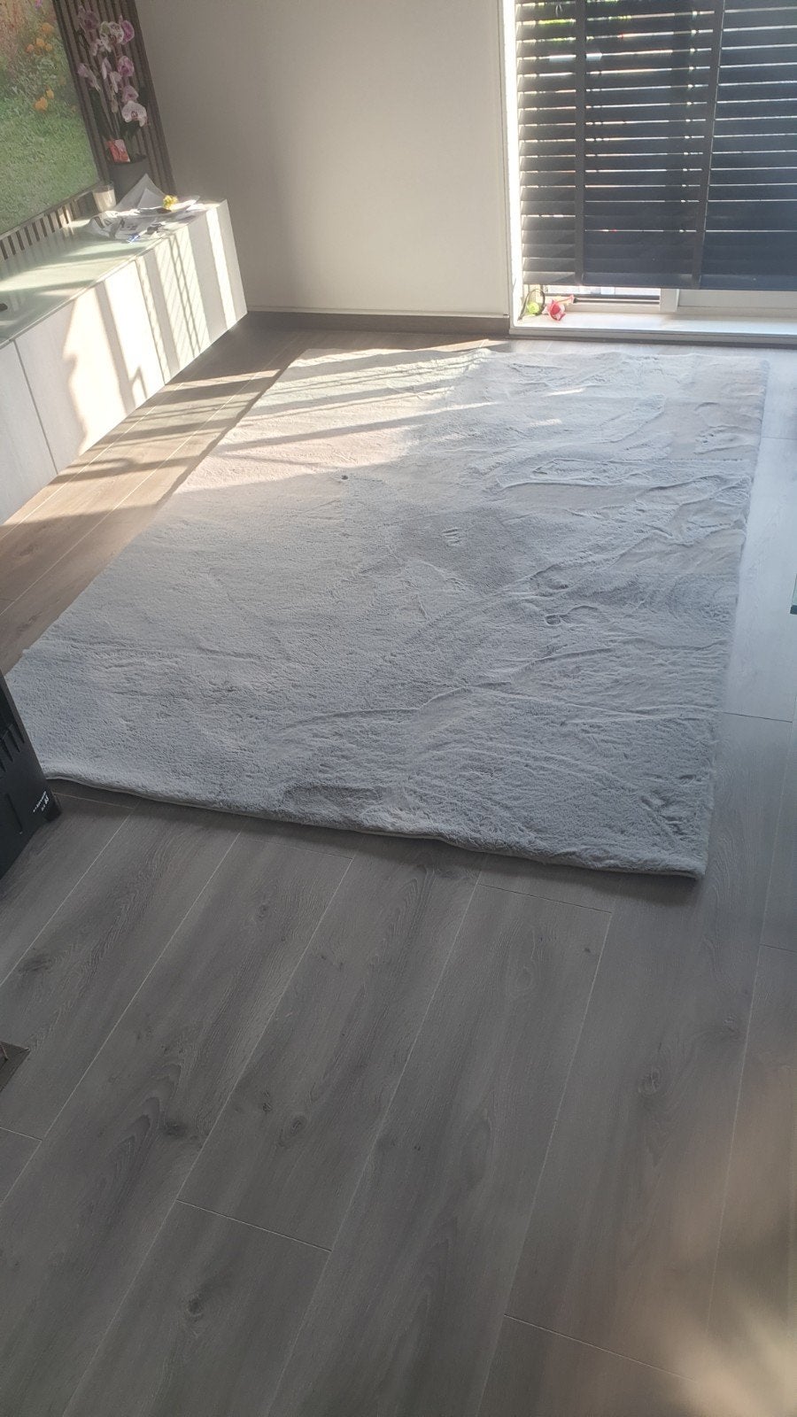 Zachte grijze vloerkleed, Huizen en Kamers