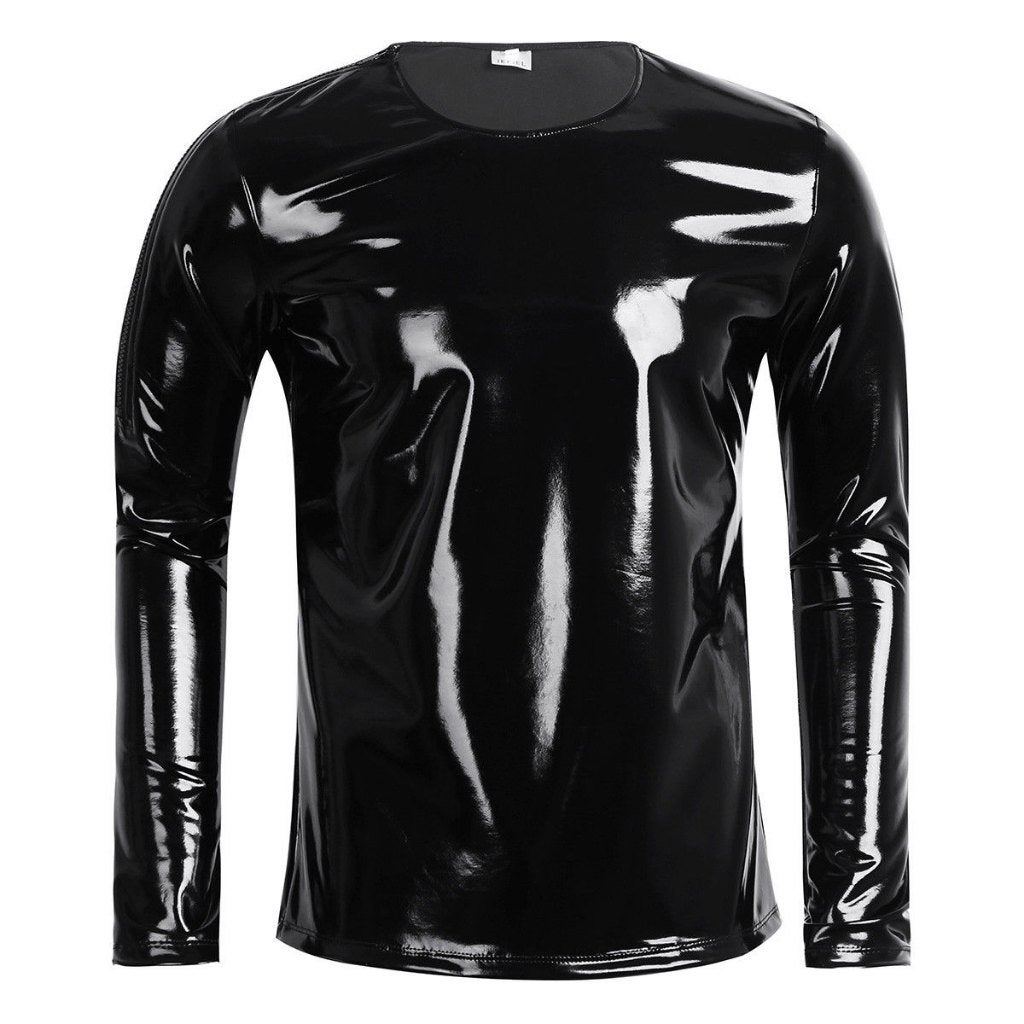 Heren wetlook shirt trui lak leren pvc fetish sexy, Kleding | Heren, Verzenden, Nieuw, Overige maten, Overige thema's
