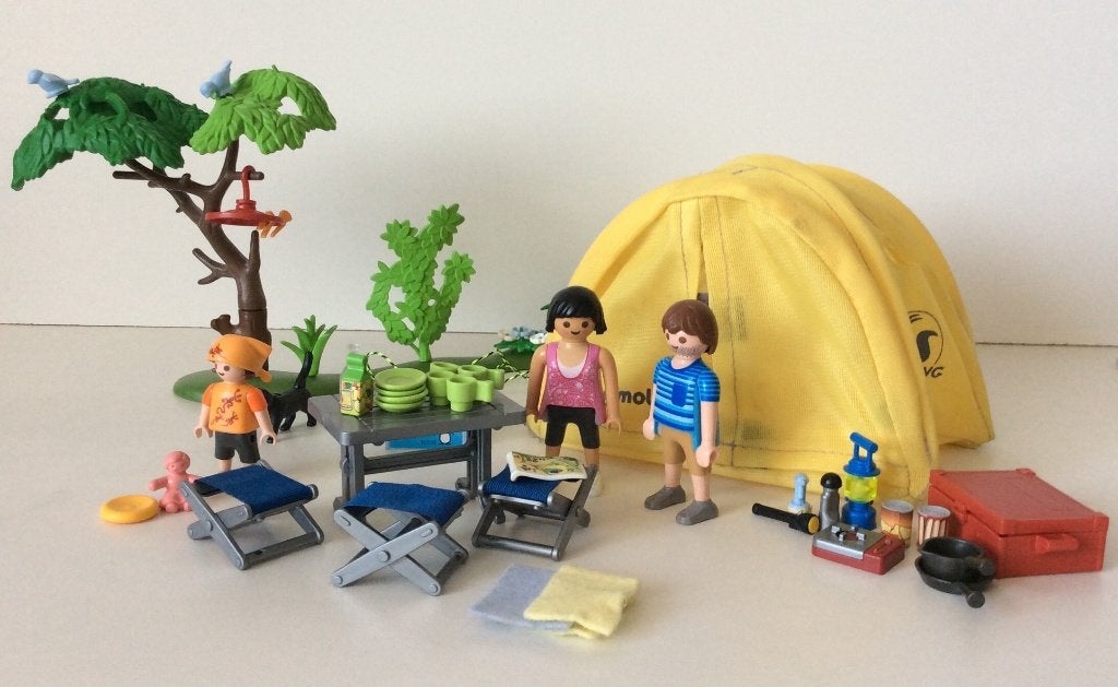playmobil 5435 op de camping met de tent, Ophalen of Verzenden, Gebruikt, Complete set
