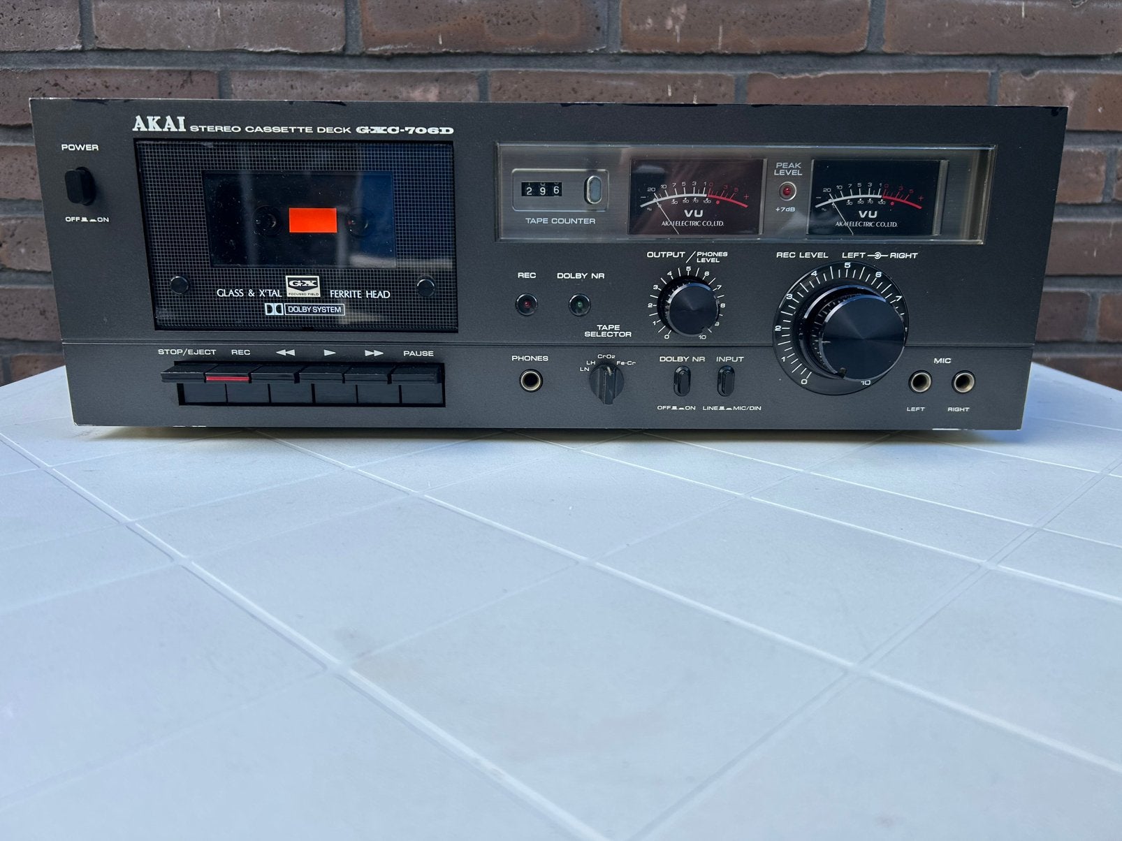 Akai GXC-706D Cassettedeck, Ophalen of Verzenden, Enkel, Akai
