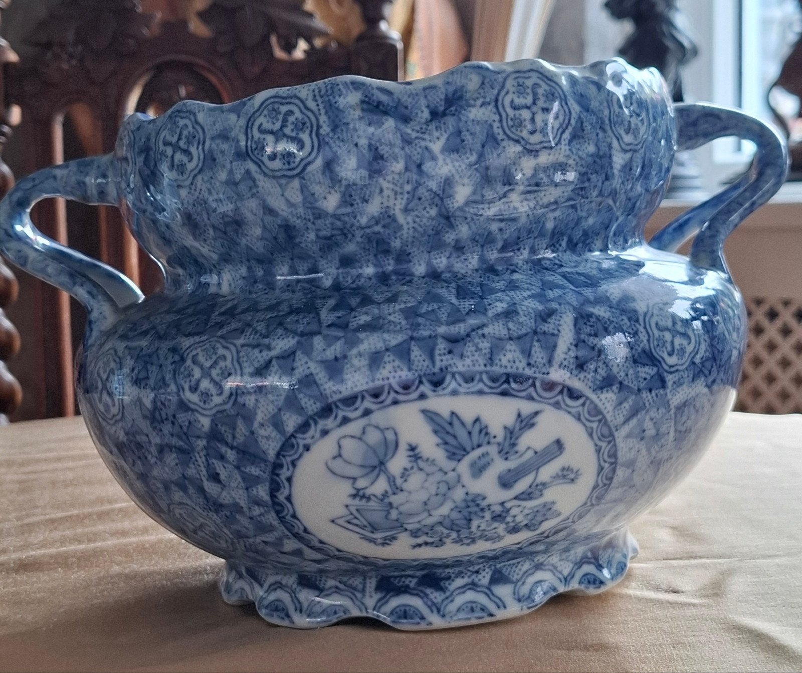 schitterende antieke cachepot Mason's Ironstone, Ophalen of Verzenden