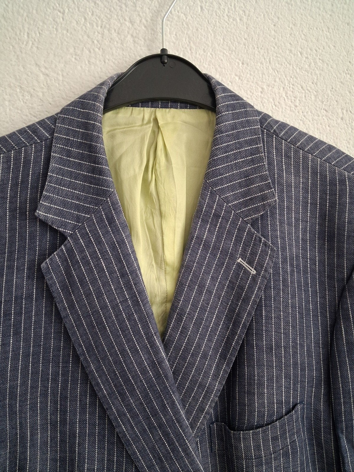 Piacenza linnen gestreepte blazer voor heren - Maat L, Maat 52/54 (L), Onbekend, Blauw, Ophalen of Verzenden