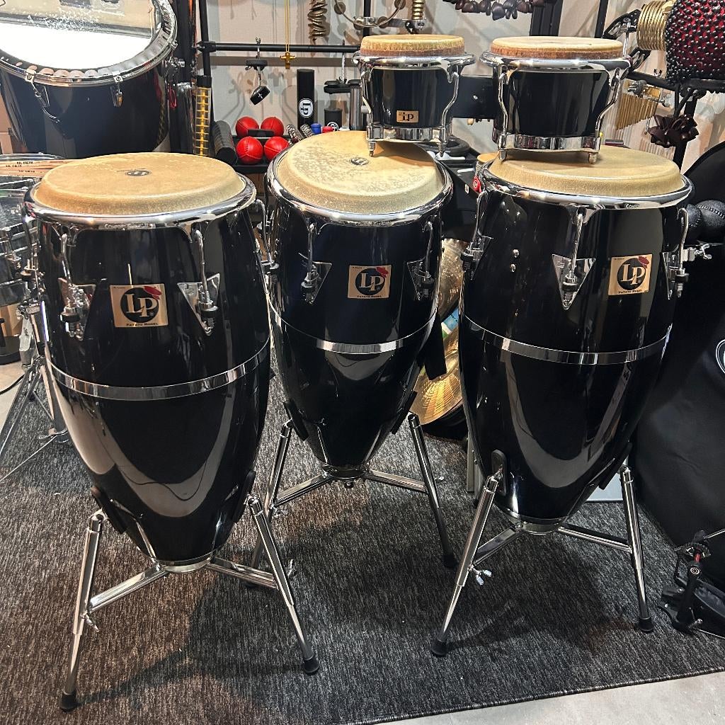 Latin Percussion conga & bongo set met extra's., Ophalen, Zo goed als nieuw, Melodische percussie